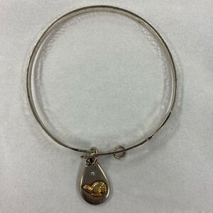 Brighton‎ Art & Soul "Peace on Earth" Charm Silver Plated Bangle Bracelet